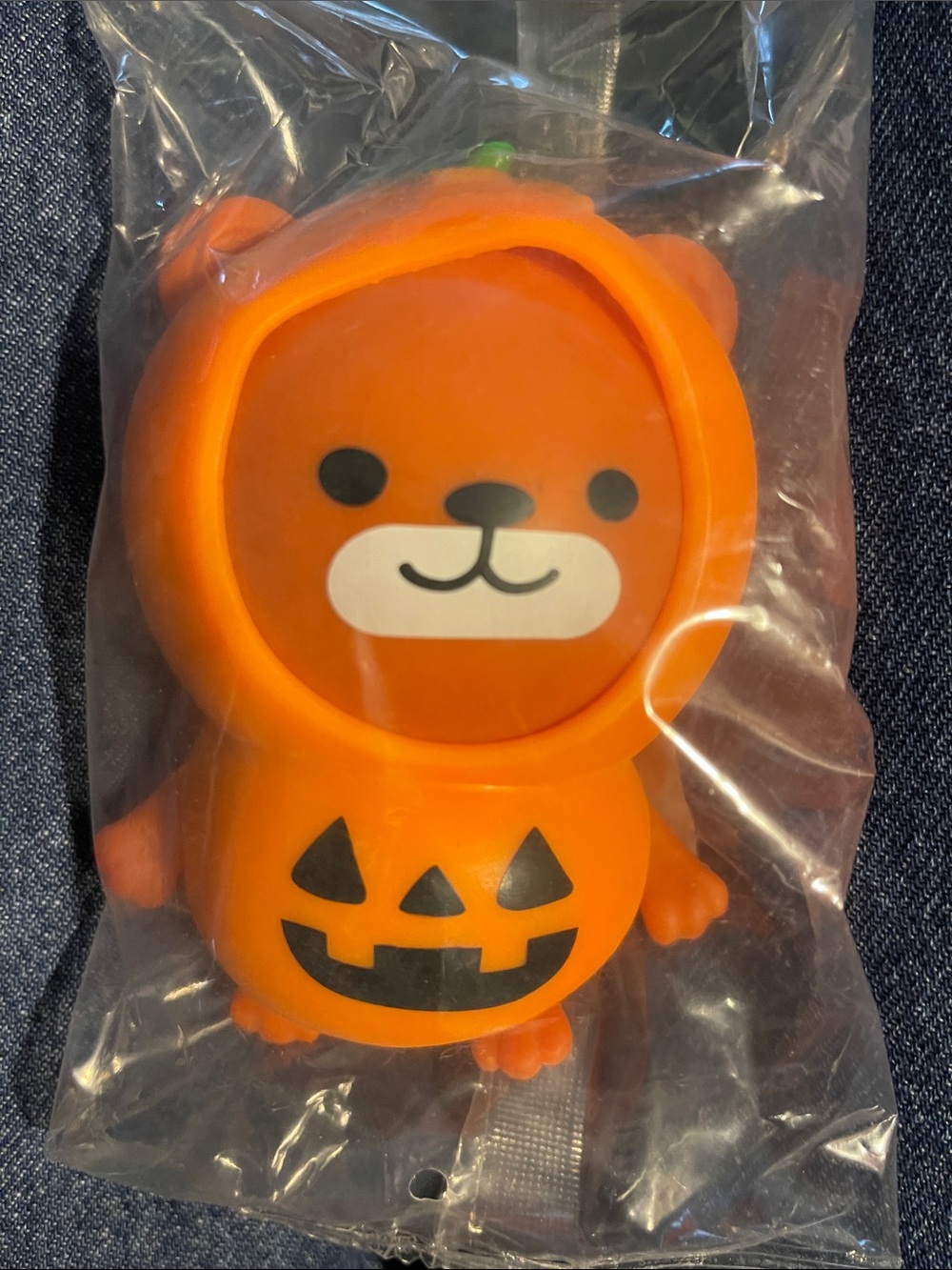 Halloween Pumpkin Bear Squishy Toy - Orange NIP